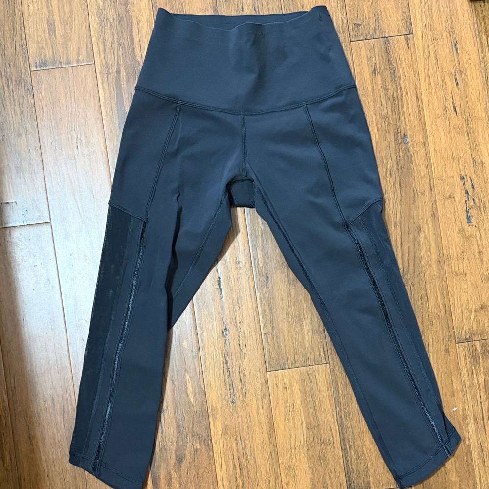 High-Waist Black Athletic Leggings